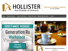 Tablet Screenshot of hollisterchamber.net